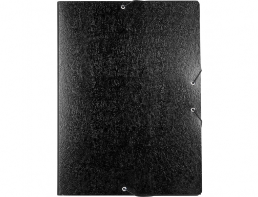 Carpeta proyectos Liderpapel folio lomo 30mm carton gofrado negra 37336 , negro, imagen 2 mini