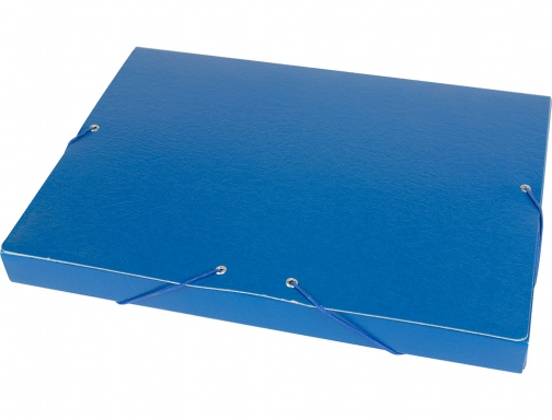 Carpeta proyectos Liderpapel folio lomo 30mm carton gofrado azul 37337, imagen 3 mini