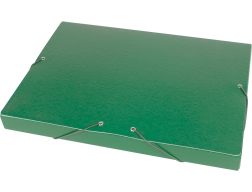 Carpeta proyectos Liderpapel folio lomo 30mm carton gofrado verde 37338, imagen 3 mini