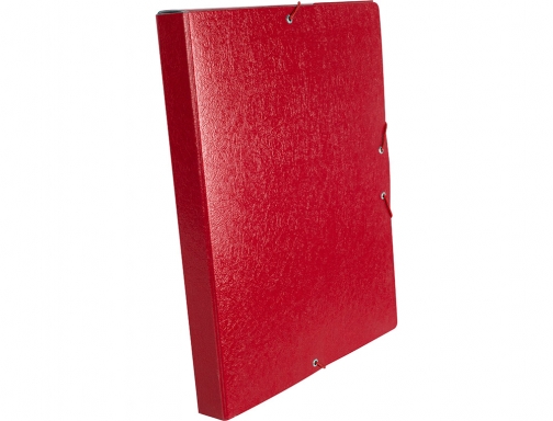 Carpeta proyectos Liderpapel folio lomo 30mm carton gofrado roja 37339 , rojo, imagen 4 mini