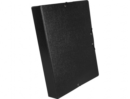 Carpeta proyectos Liderpapel folio lomo 50mm carton gofrado negra 37341 , negro, imagen 2 mini
