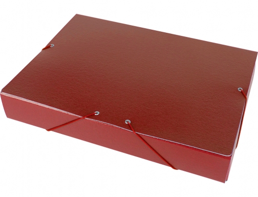 Carpeta proyectos Liderpapel folio lomo 50mm carton gofrado roja 37344 , rojo, imagen 3 mini
