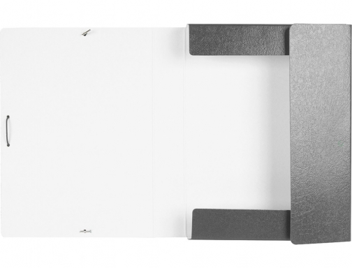 Carpeta proyectos Liderpapel folio lomo 50mm carton gofrado gris 37345, imagen 5 mini