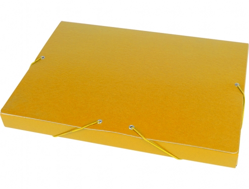 Carpeta proyectos Liderpapel folio lomo 30mm carton gofrado amarilla 37346 , amarillo, imagen 3 mini