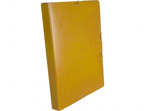 Carpeta proyectos Liderpapel folio lomo 30mm carton gofrado amarilla 37346 , amarillo, imagen 4 mini