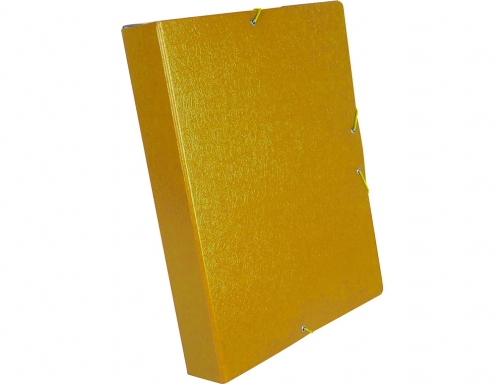 Carpeta proyectos Liderpapel folio lomo 50mm carton gofrado amarilla 37347 , amarillo, imagen 4 mini