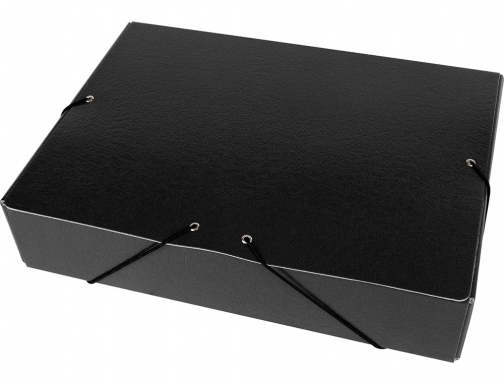 Carpeta proyectos Liderpapel folio lomo 70mm carton gofrado negra 37348 , negro, imagen 3 mini
