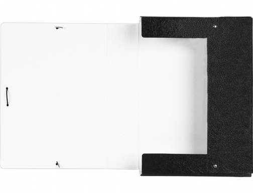 Carpeta proyectos Liderpapel folio lomo 70mm carton gofrado negra 37348 , negro, imagen 5 mini