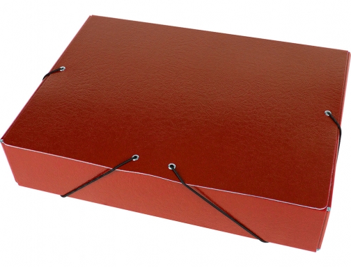 Carpeta proyectos Liderpapel folio lomo 70mm carton gofrado roja 37351 , rojo, imagen 3 mini