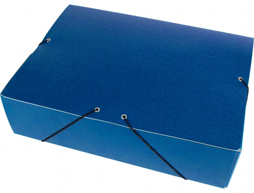 Carpeta proyectos Liderpapel folio lomo 90mm carton gofrado azul 37355, imagen 3 mini