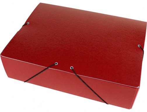 Carpeta proyectos Liderpapel folio lomo 90mm carton gofrado roja 37357 , rojo, imagen 3 mini