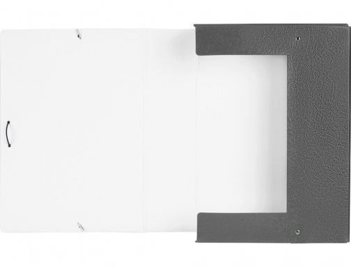 Carpeta proyectos Liderpapel folio lomo 90mm carton gofrado gris 37358, imagen 5 mini