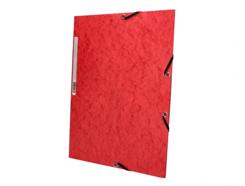 Carpeta Q-connect gomas KF02165 carton simil-prespan solapas 320x243 mm roja , rojo, imagen 4 mini