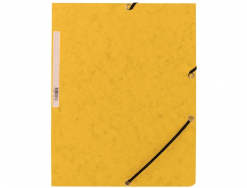 Carpeta Q-connect gomas KF02166 carton simil-prespan solapas 320x243 mm amarilla , amarillo, imagen 2 mini