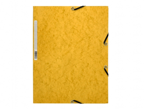 Carpeta Q-connect gomas KF02166 carton simil-prespan solapas 320x243 mm amarilla , amarillo, imagen 3 mini