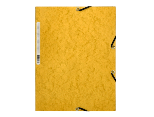 Carpeta Q-connect gomas KF02166 carton simil-prespan solapas 320x243 mm amarilla , amarillo, imagen 3 mini