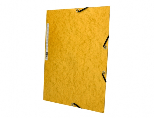 Carpeta Q-connect gomas KF02166 carton simil-prespan solapas 320x243 mm amarilla , amarillo, imagen 4 mini