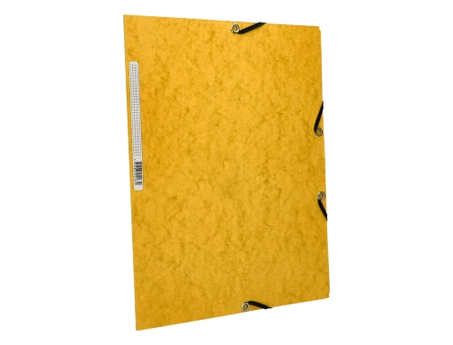 Carpeta Q-connect gomas KF02166 carton simil-prespan solapas 320x243 mm amarilla , amarillo, imagen 5 mini