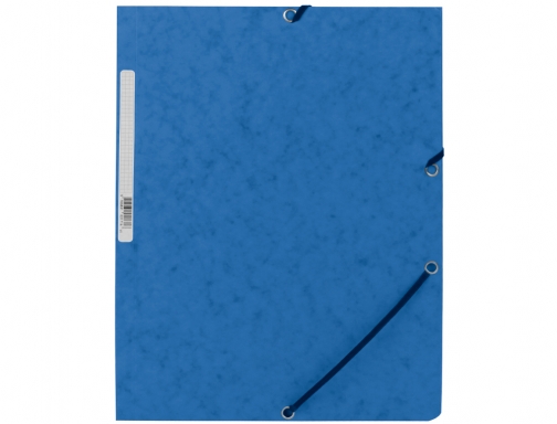 Carpeta Q-connect gomas KF02167 carton simil-prespan solapas 320x243 mm azul, imagen 2 mini