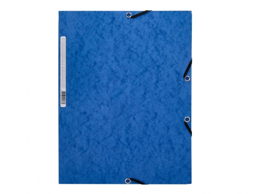 Carpeta Q-connect gomas KF02167 carton simil-prespan solapas 320x243 mm azul, imagen 3 mini