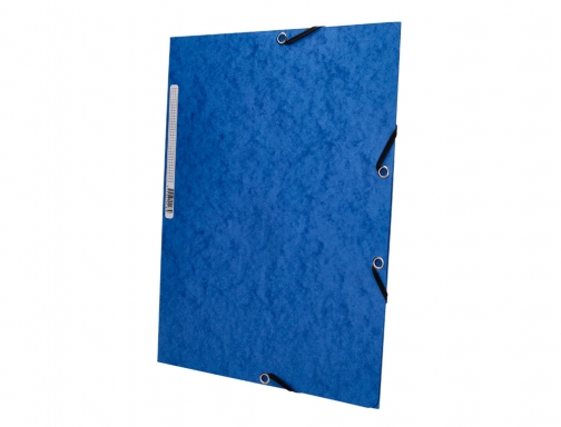 Carpeta Q-connect gomas KF02167 carton simil-prespan solapas 320x243 mm azul, imagen 4 mini