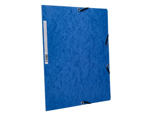 Carpeta Q-connect gomas KF02167 carton simil-prespan solapas 320x243 mm azul, imagen 5 mini