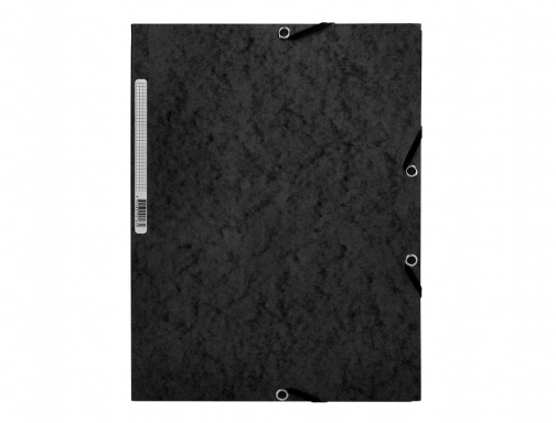 Carpeta Q-connect gomas KF02169 carton simil-prespan solapas 320x243 mm negra , negro, imagen 3 mini