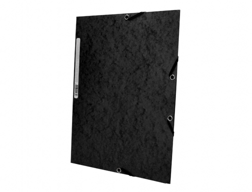 Carpeta Q-connect gomas KF02169 carton simil-prespan solapas 320x243 mm negra , negro, imagen 4 mini