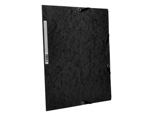 Carpeta Q-connect gomas KF02169 carton simil-prespan solapas 320x243 mm negra , negro, imagen 5 mini
