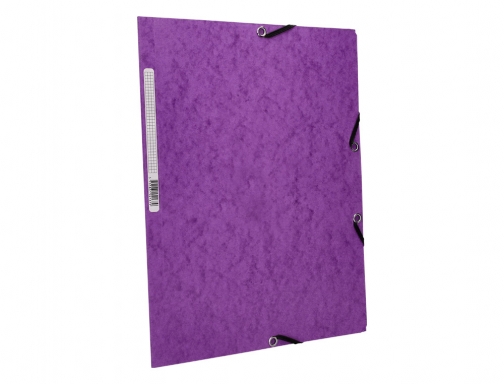 Carpeta Q-connect gomas KF02171 carton simil-prespan solapas 320x243 mm violeta, imagen 5 mini