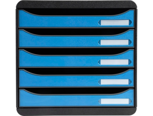 Fichero cajones sobremesa Exacompta bigbox clean safe 5 cajones azul 3097100D, imagen 2 mini