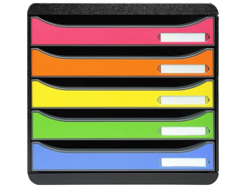 Fichero cajones sobremesa Exacompta bigbox plus classic iderama arlequin 5 cajones multicolores 309798D , surtidos, imagen 2 mini