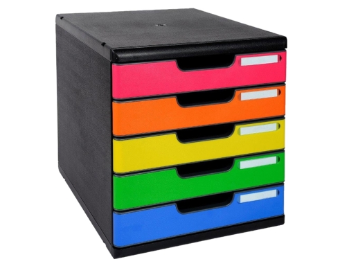 Fichero cajones sobremesa Exacompta iderama arlequin 5 cajones multicolores 350x288x320 mm 301798D , surtidos, imagen 2 mini