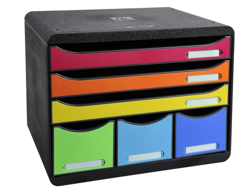 Fichero cajones sobremesa Exacompta iderama arlequin 6 cajones multicolores 270x355x271 mm 306798D , surtidos, imagen 2 mini