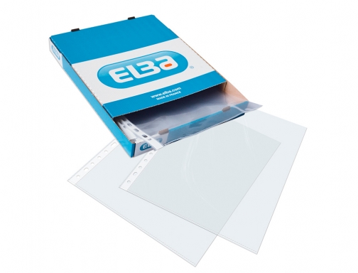 Funda multitaladro Elba standard folio 70 micras cristal caja de 100 unidades 400005366, imagen 2 mini