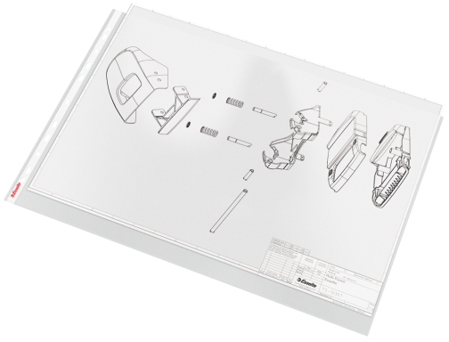 Funda multitaladro Esselte Din A3 80 mc polipropileno apertura superior pack de 47182, imagen 2 mini