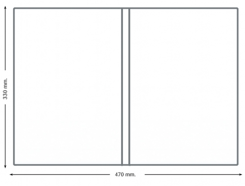Funda portadocumento Q-connect folio doble 180 micras pvc transparente 330x470mm KF15080, imagen 3 mini