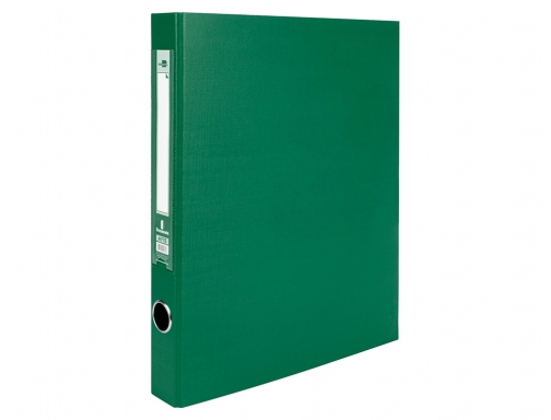 Modulo Liderpapel 4 archivadores folio 2 anillas mixtas 25mm verde 25070, imagen 4 mini