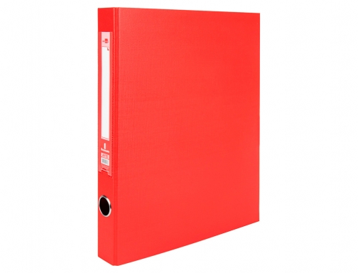 Modulo Liderpapel 4 archivadores folio 2 anillas mixtas 25mm rojo 25071, imagen 4 mini