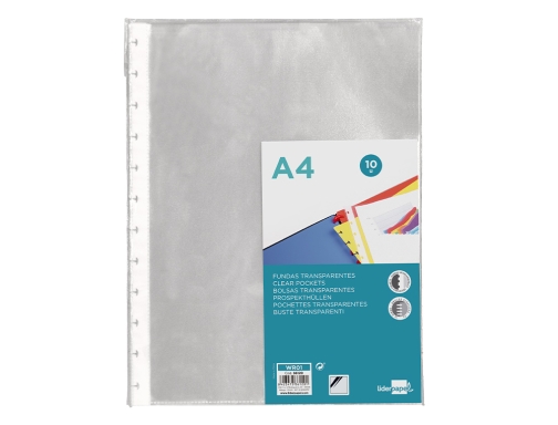 Recambio funda Liderpapel intercambiables Din A4 bolsa de 10 unidades 36120, imagen 2 mini