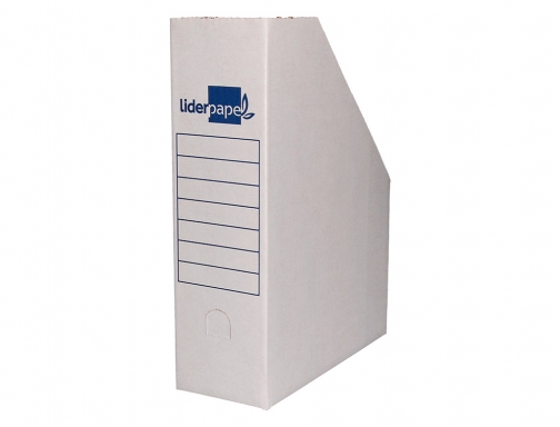 Revistero Liderpapel ecouse carton 100% reciclado color blanco 256x100x335 mm 169155, imagen 3 mini