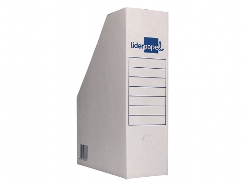 Revistero Liderpapel ecouse carton 100% reciclado color blanco 256x100x335 mm 169155, imagen 5 mini
