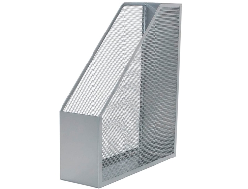 Revistero de metal Q-connect rejilla gxa29 gris 87x295x250 mm KF00845, imagen 2 mini