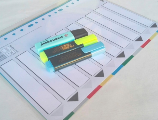 Separador Esselte plastico juego de 10 separadores folio con 5 colores multitaladro 11610, imagen 4 mini