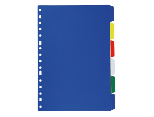 Separador Liderpapel plastico juego de 6 separadores folio 16 taladros 09923, imagen 3 mini