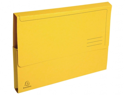 Subcarpeta cartulina con bolsa Exacompta Din A4 amarillo 290 gr 47679E, imagen 2 mini