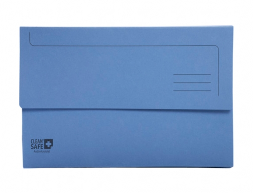 Subcarpeta cartulina Exacompta clean safe pocket horizontal Din A4 con 2 solapas 47222E , azul, imagen 2 mini