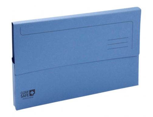 Subcarpeta cartulina Exacompta clean safe pocket horizontal Din A4 con 2 solapas 47222E , azul, imagen 3 mini