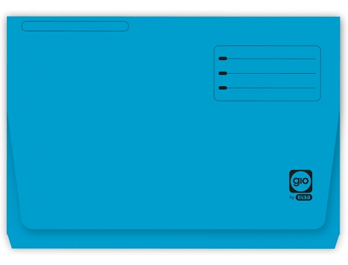 Subcarpeta cartulina Gio folio pocket azul con bolsa y solapA320g m2 400040682, imagen 2 mini