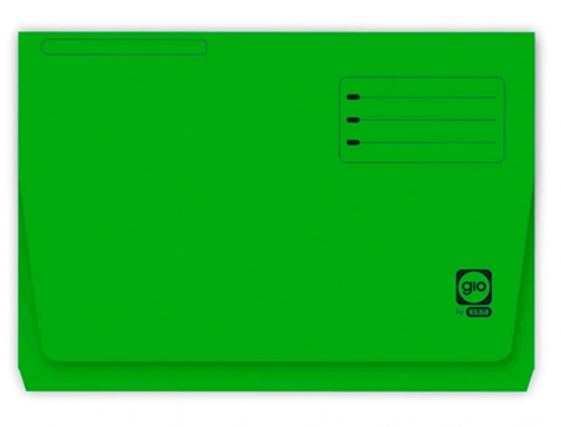 Subcarpeta cartulina Gio folio pocket verde con bolsa y solapa 320g m2 400040685, imagen 2 mini